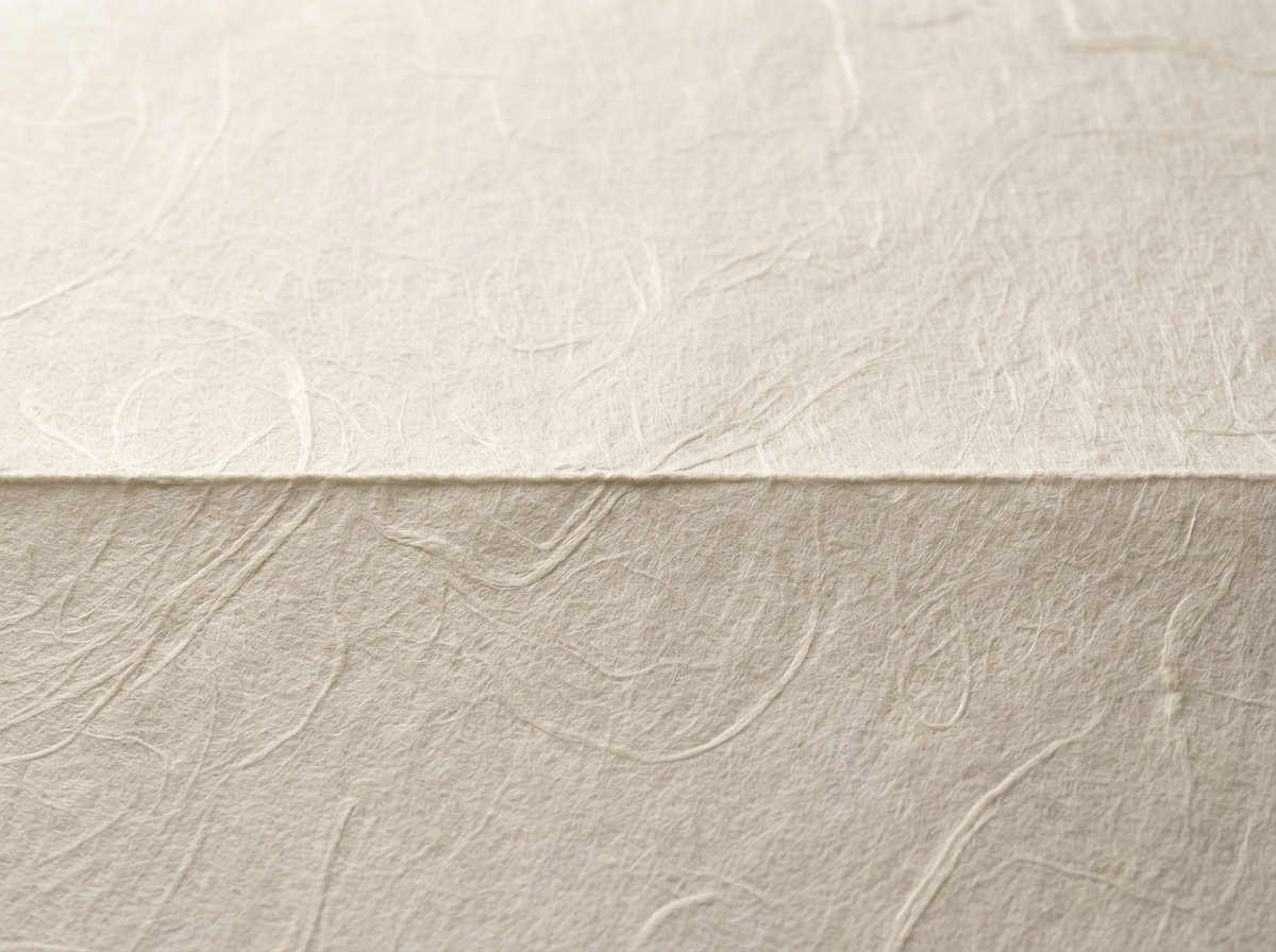 Un foglio di carta bianca con una piega ben visibile